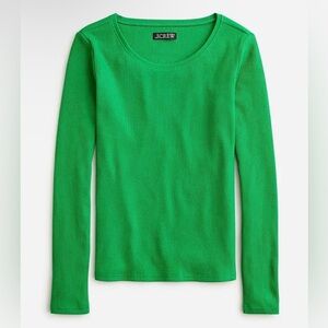 J.Crew Bright Green Ribbed Top